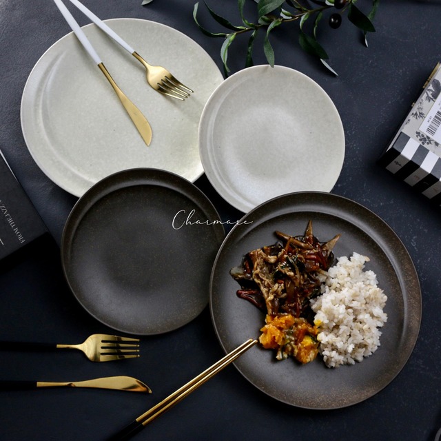 S2枚 Or M1枚 クレセントムーンプレート 全2カラー 器 皿 食器 テーブルコーディネート ランチ 夕食 和食 和食器 レストラン おうちカフェ ワンプレート Charmare シャルマーレ キッチングッズ Home日用品雑貨