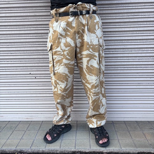 00s 実物 イギリス軍 DPM デザートカモ コンバットカーゴパンツ トロピカル desertcamo ミリタリー 迷彩 ユーロ ヴィンテージ 戦闘服 L相当