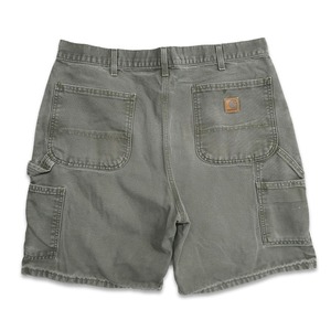 古着 カーハート CARHARTT ダック ワーク ペインター ショートパンツ ハーフパンツ グリーン系 表記：36　gd406656n w50712