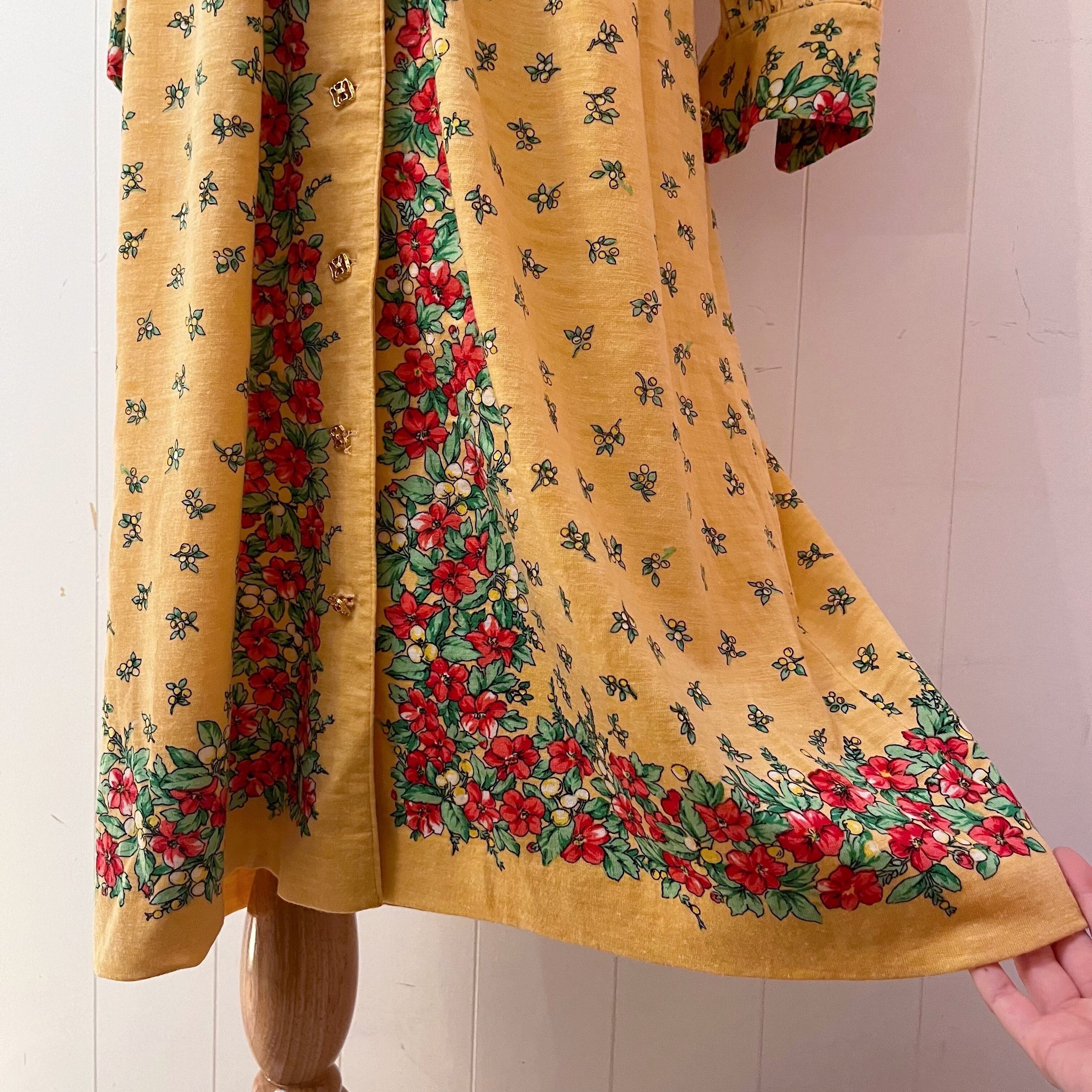 flower line yellow gather one-piece