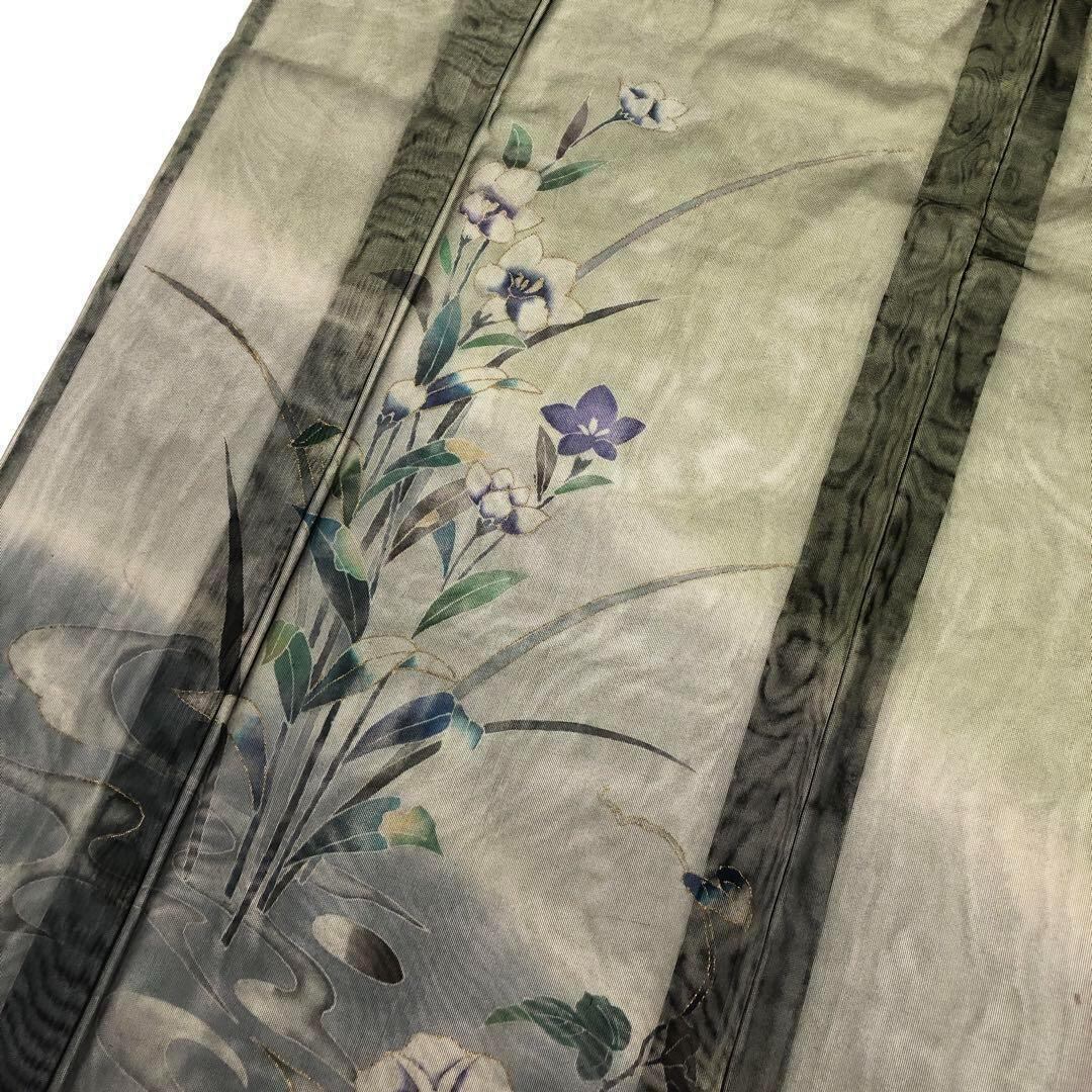 新品 仕付糸付 湯谷文雄落款 辻が花 袷 着物“花咲く夢幻の流れ”訪問着R+20 新品 仕付糸付 湯谷文雄落款 辻が花 袷 着物“花咲く夢幻の流れ”訪問着R
