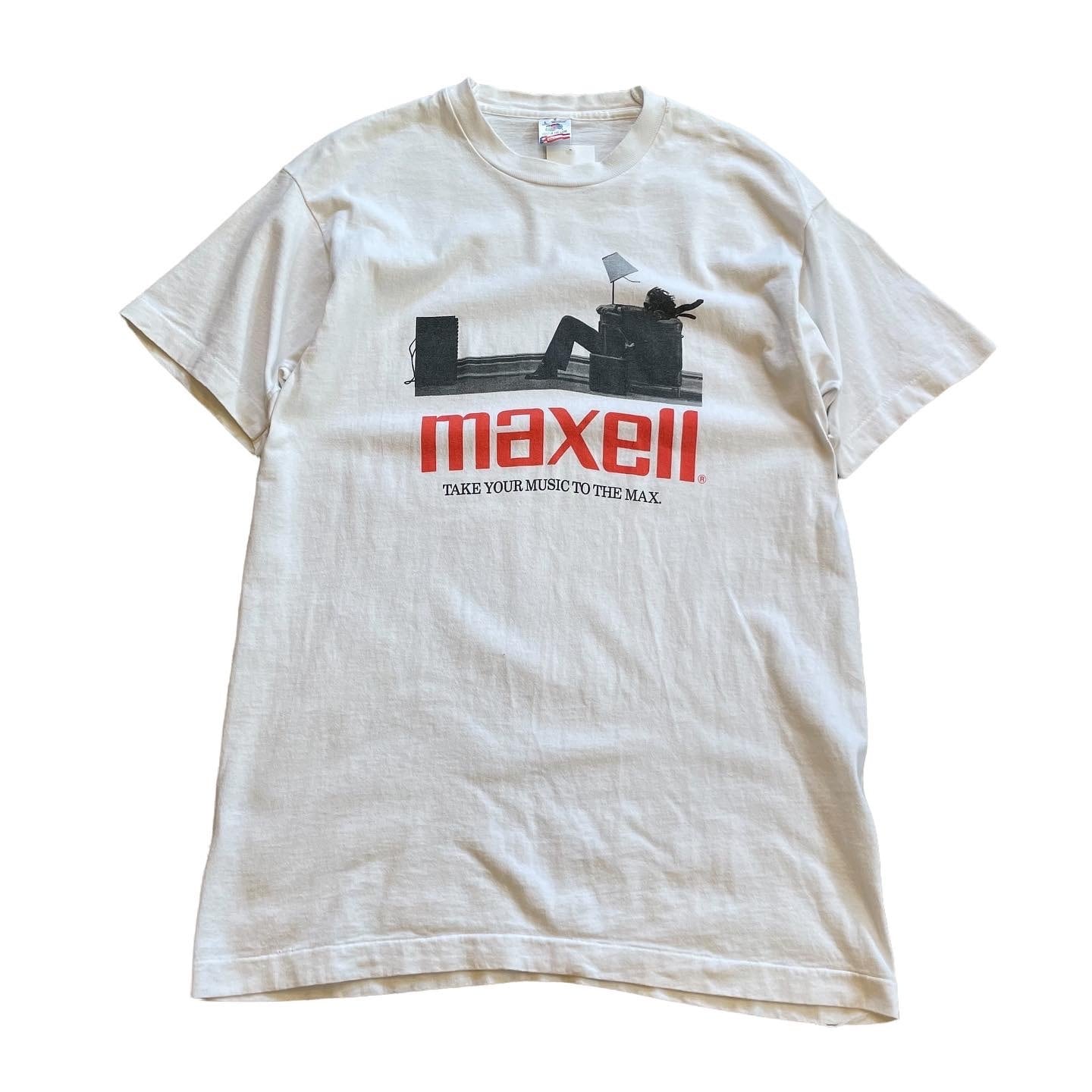 80s maxell ヴィンテージ マクセル プロモTシャツ USA製 企業物