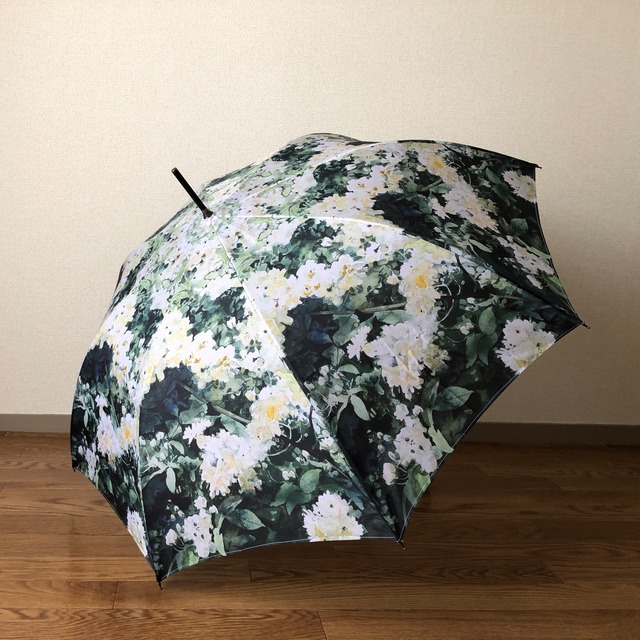 【受注生産】白いモッコウバラ雨傘　　イギリス製