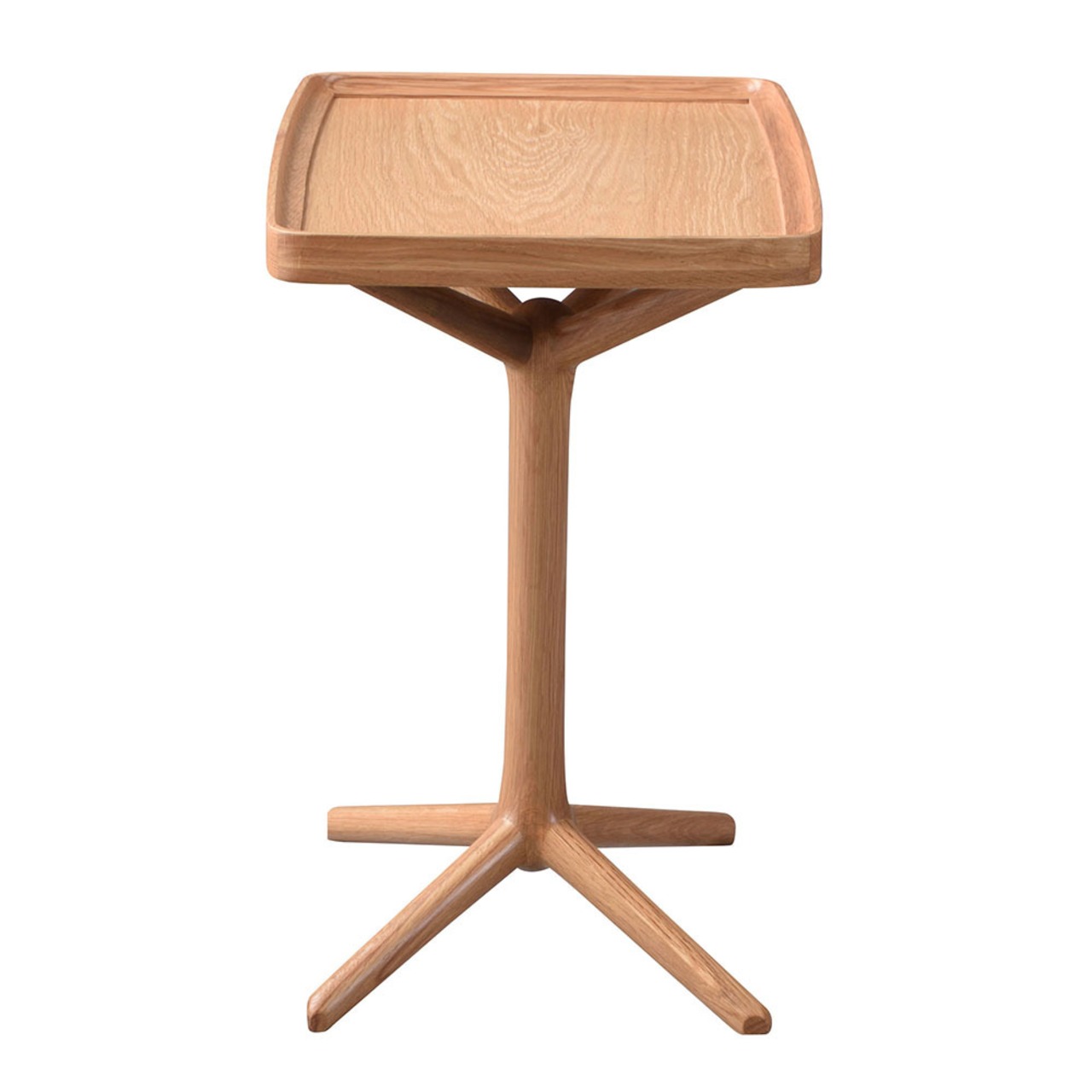 サイドテーブル テーブル 2way ローテーブル ハイテーブル トレー 天然木