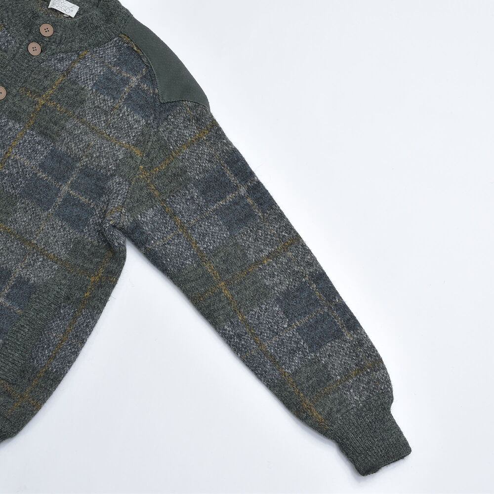 'イタリア製 80s 70s ヴィンテージ ヨーロッパ カーディガン チェック イタリア製 80s 70s ヴィンテージ ヨーロッパ カーディガン チェック