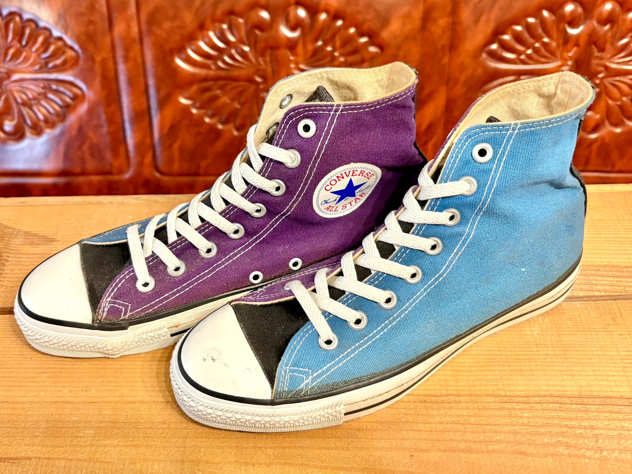 converse(コンバース) ALL STAR (オールスター マルチカラー)Hi 7.5 26cm 青/黒/紫 90s USA 247