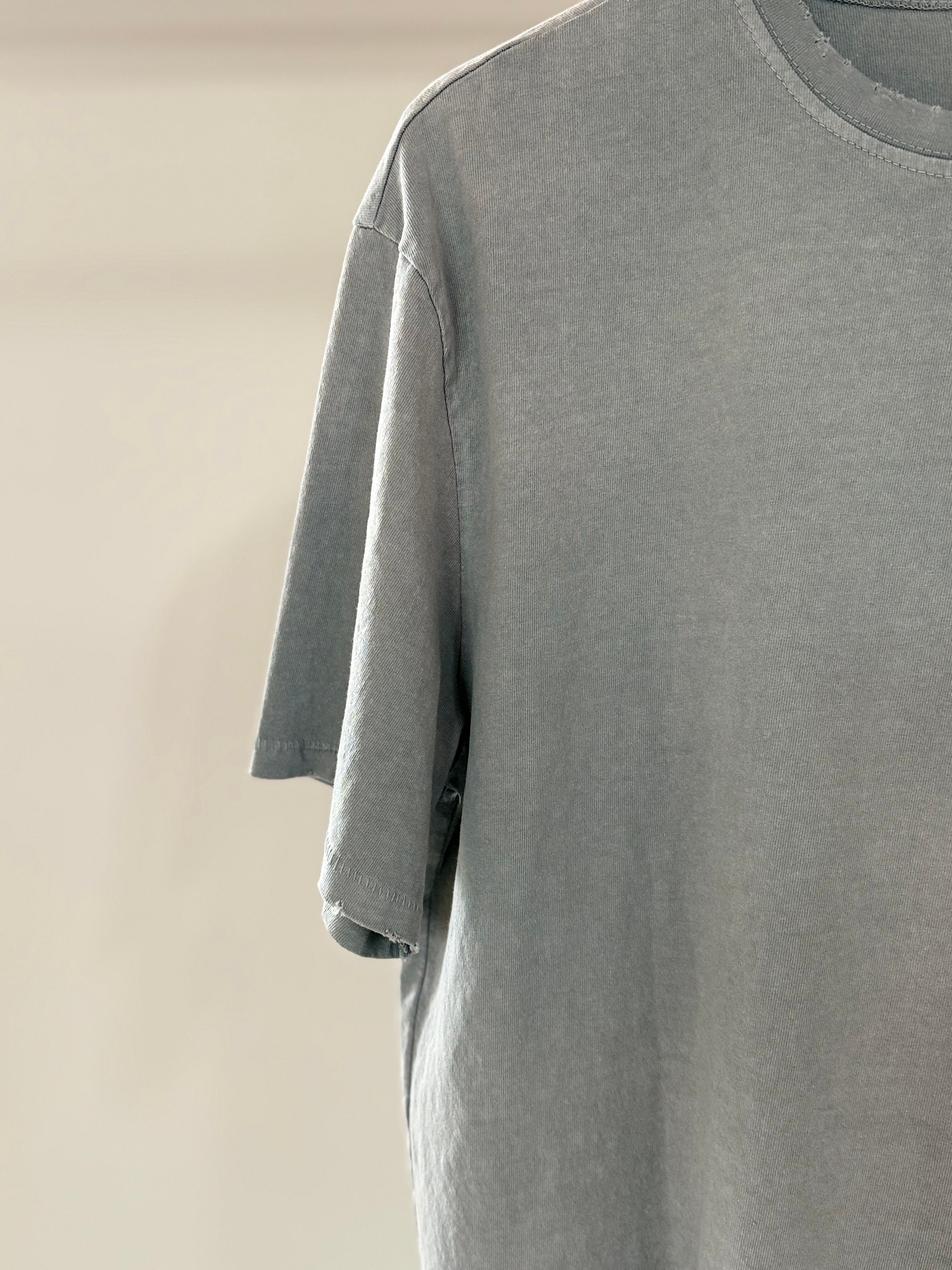 MOOJI MOOJI 【 US Single Stitched T-Shirt Sun Fade】GREY | LARGE