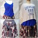 アメカジシャツ風チェックイレヘムスカート　キャミソール　チビ丈へそだしTシャツ　セット 224