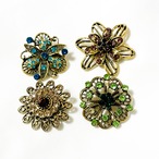 ビジューブローチ ミニ丸A