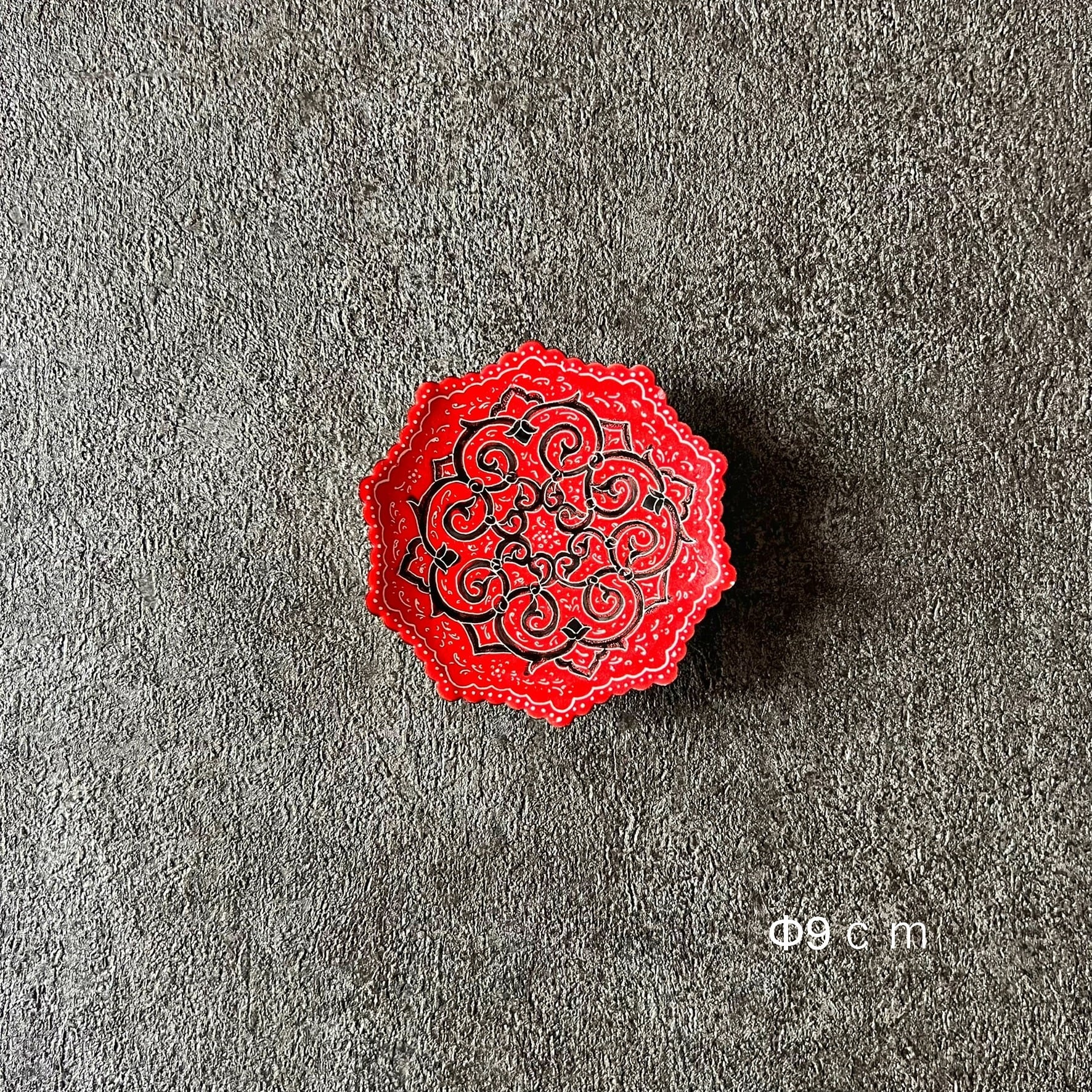 ペルシャの飾り皿(ミーナーカーリー)9cm アクセサリートレイ【MINA KARI 08-031】