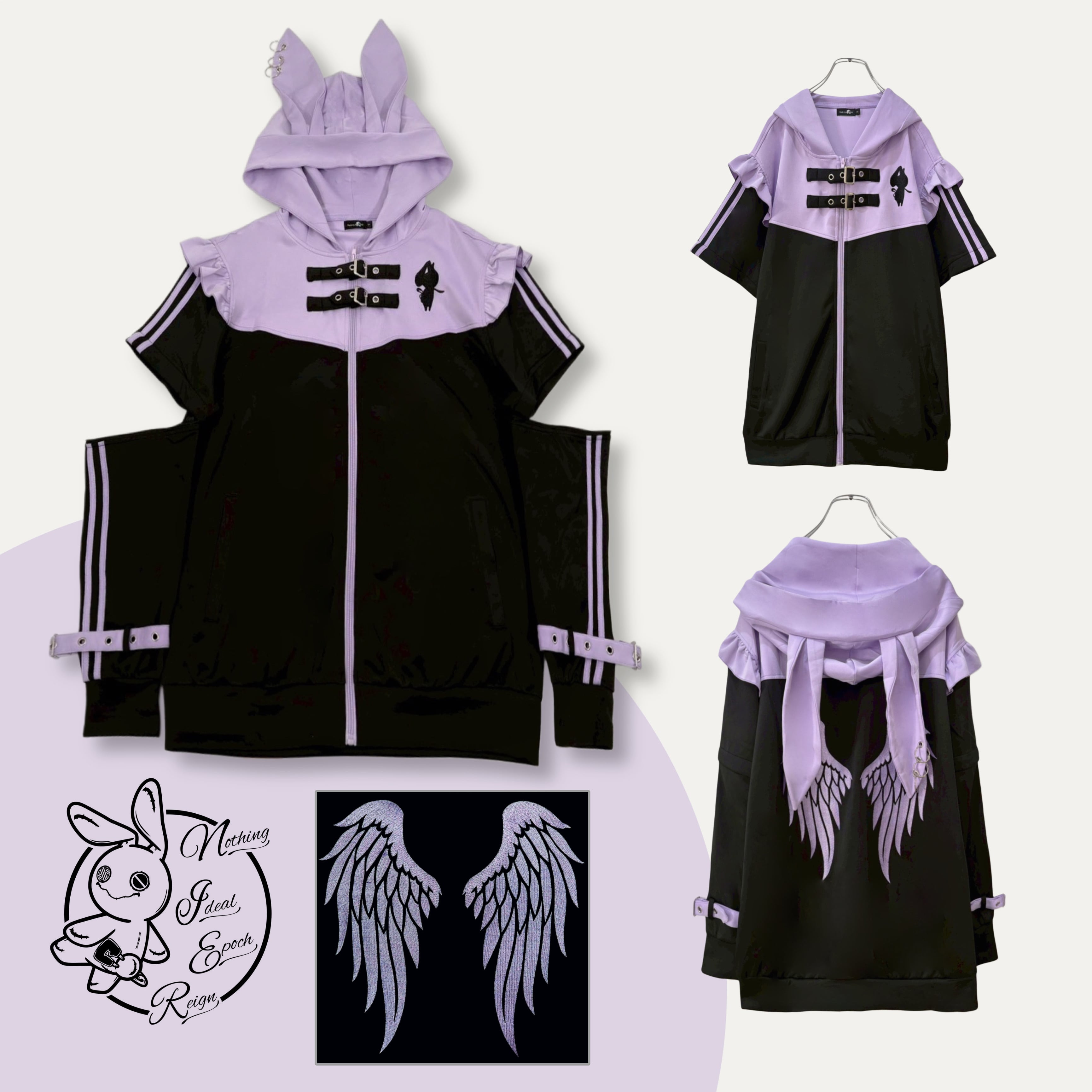 バレンタインプレゼント》うさ耳付きSIDE LINE 3WAY ZIP OUTER