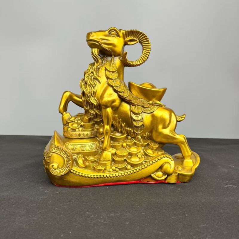 羊 置物 銅製 如意羊 領頭羊 三羊開泰 開運 風水 金運 商売繁盛 縁起物
