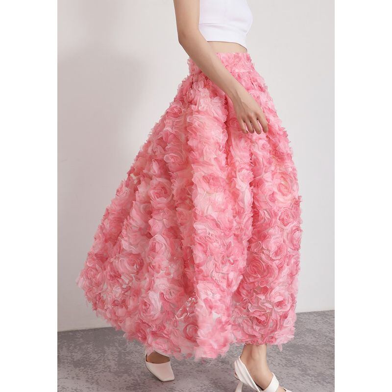 ピンクローズドレッシースカート SU738