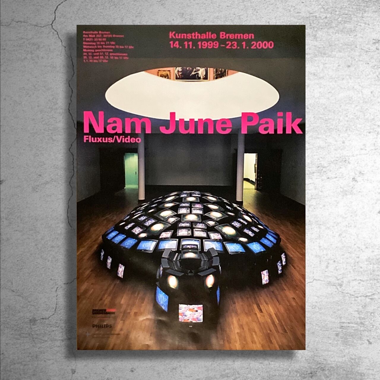 韓国の美術家『ナム・ジュン・パイク』2000年ドイツ現代美術館での展示ポスター/ビデオアート