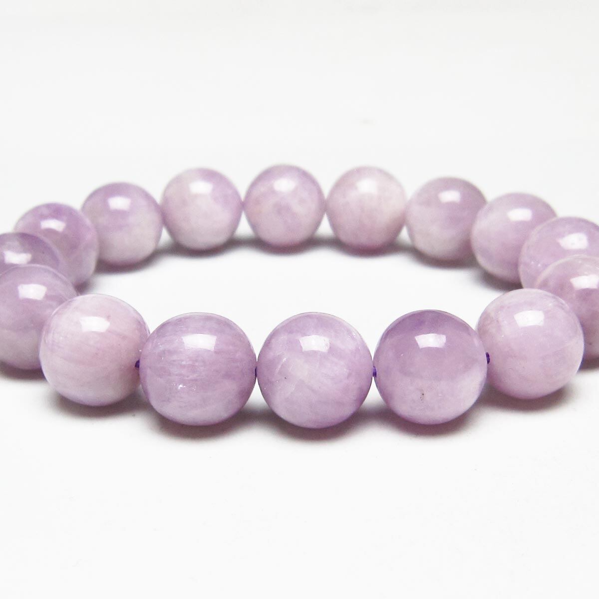 クンツァイト ブレスレット 13mm ミルキークンツァイト ブレス 一点物 メール便可 [M便 1/10] 111-46436