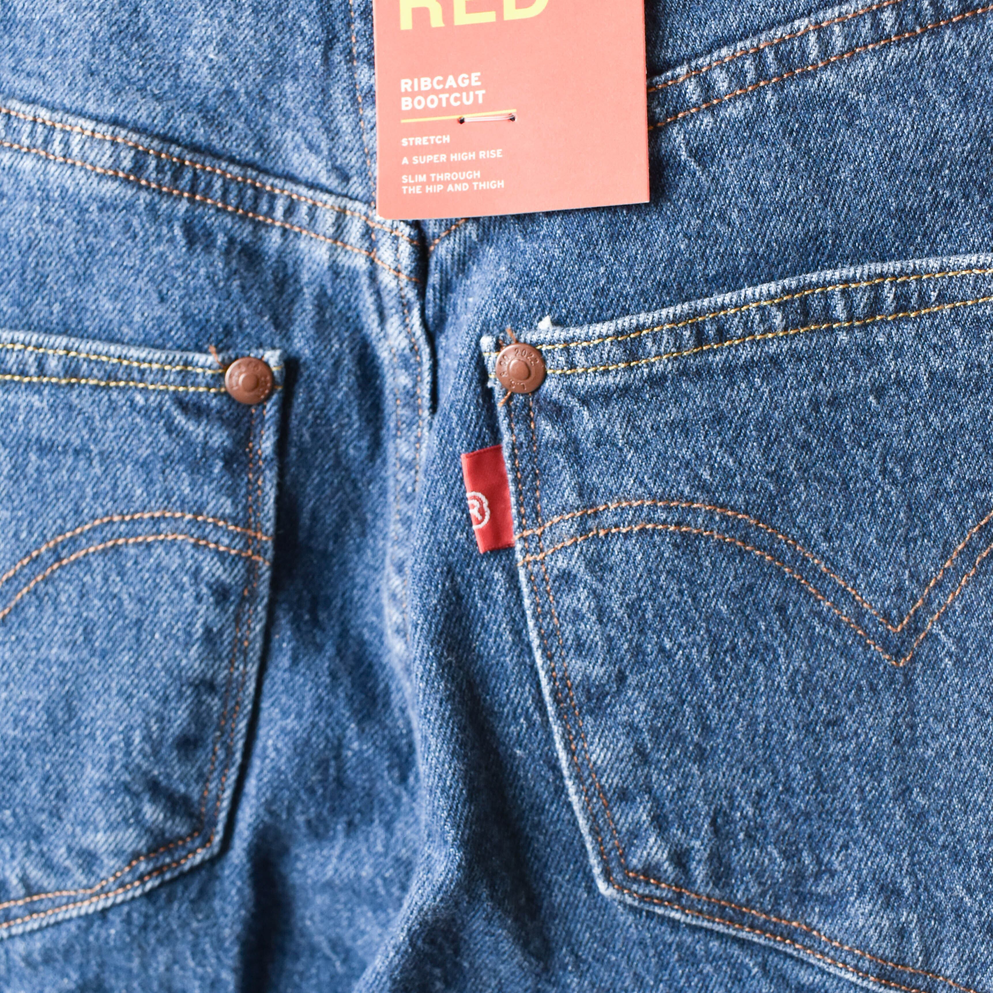 [NEW] LEVI'S RED RIBCAGE BOOT ブルー A2680-0000