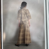 SINME リネンチェックH/Sシャツ