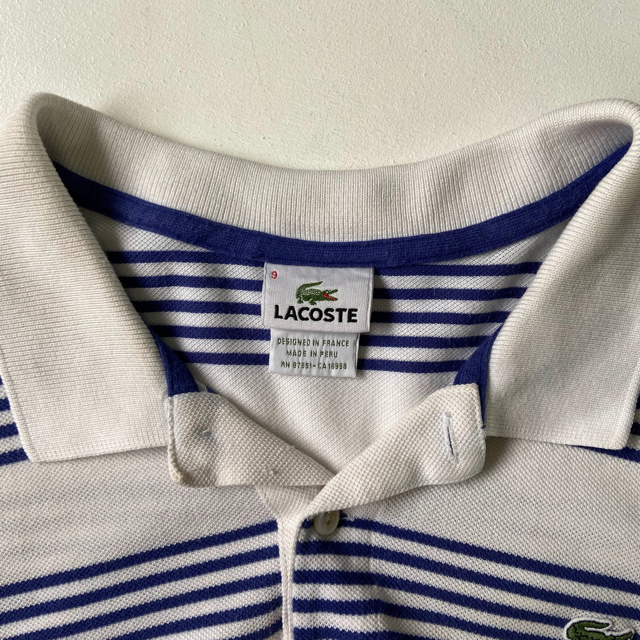 ビッグサイズ 90年代 LACOSTE フレンチラコステ ボーダー ポロシャツ