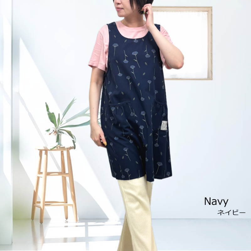 花柄がかわいい 涼しいエプロン 21-3506 | ペルルアンプー エプロンと