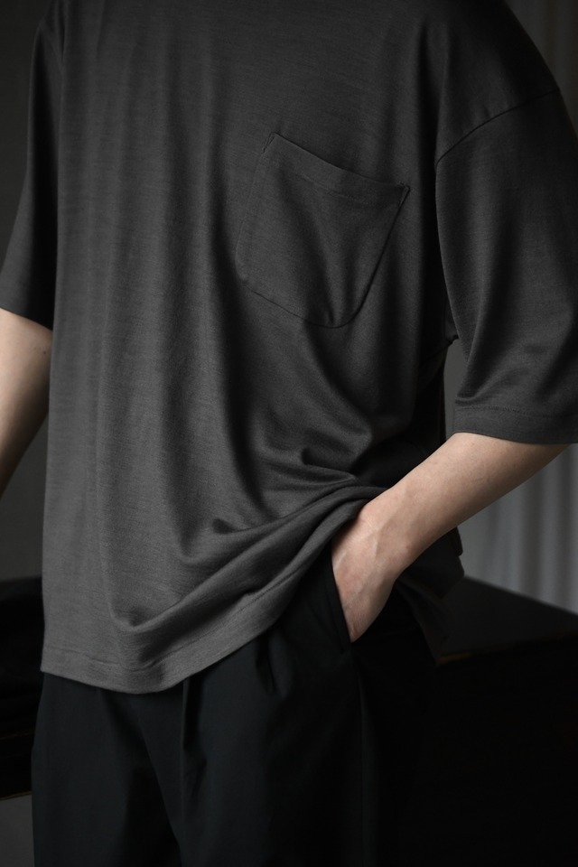 awasa / super 100’s wool t-shirt (gray)