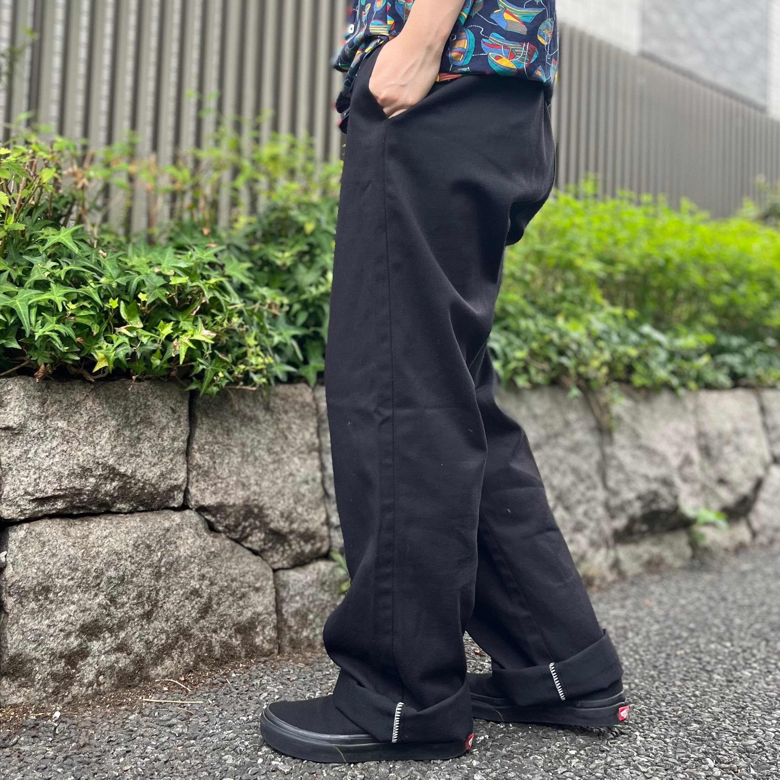 ディッキーズDickiesカーゴパンツワークパンツ黒ブラック無地ヴィンテージ