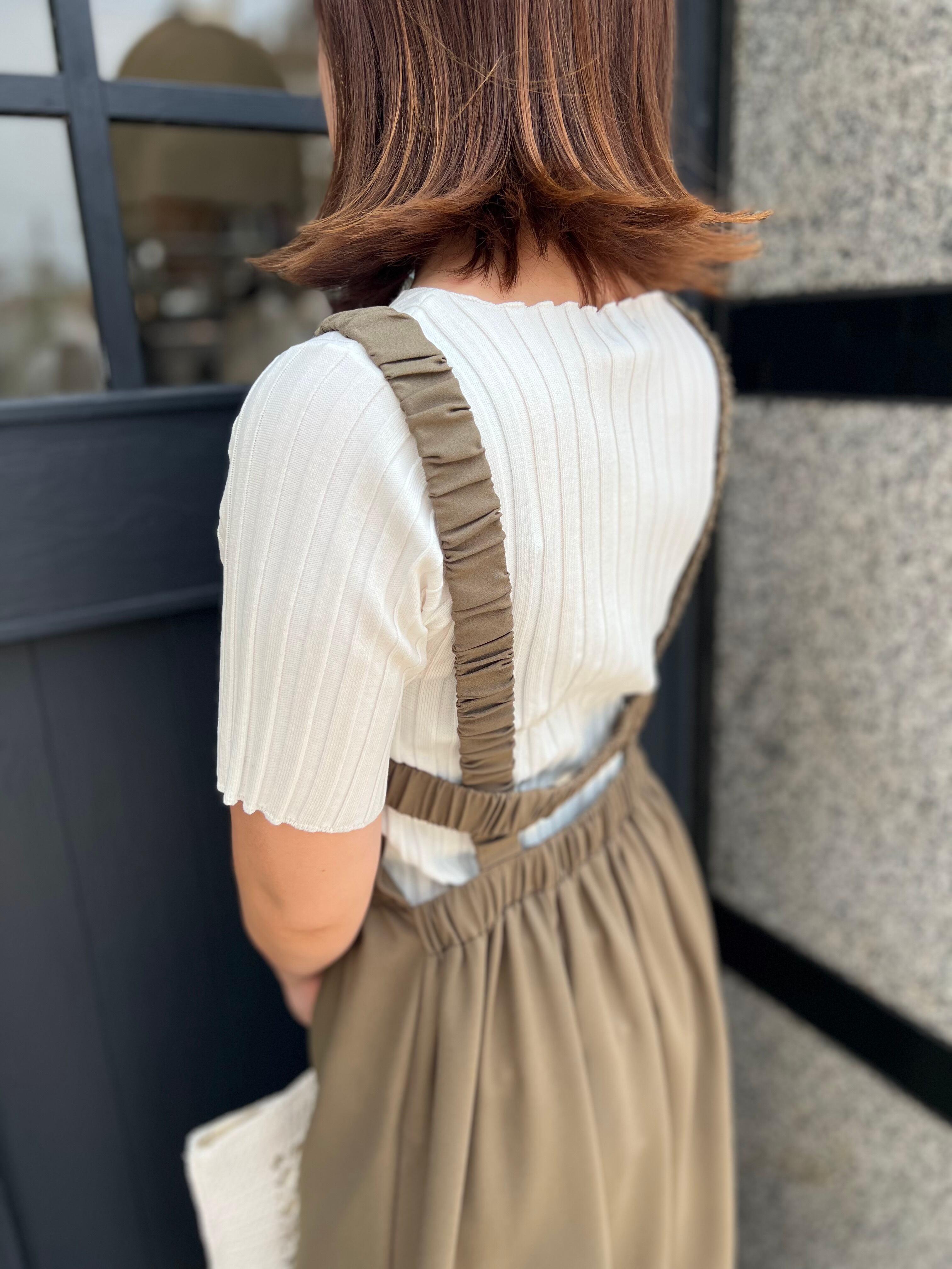 【PASSIONE】バックデザインジャンパースカート 516108