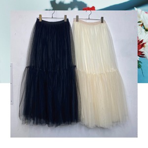 select 12026：tulle skirt (2colors)