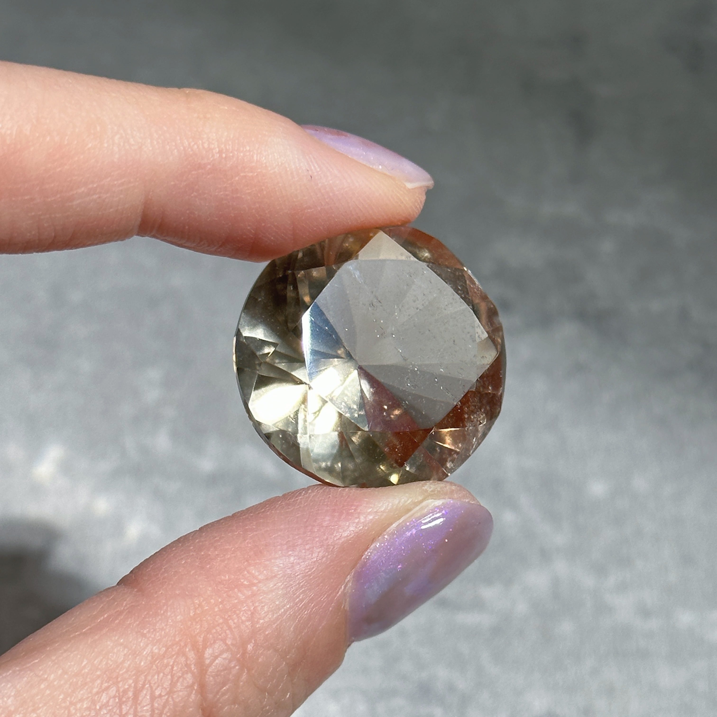 シトリン（黄水晶） ミニダイヤモンドカット13◇ Citrine ◇ 天然石