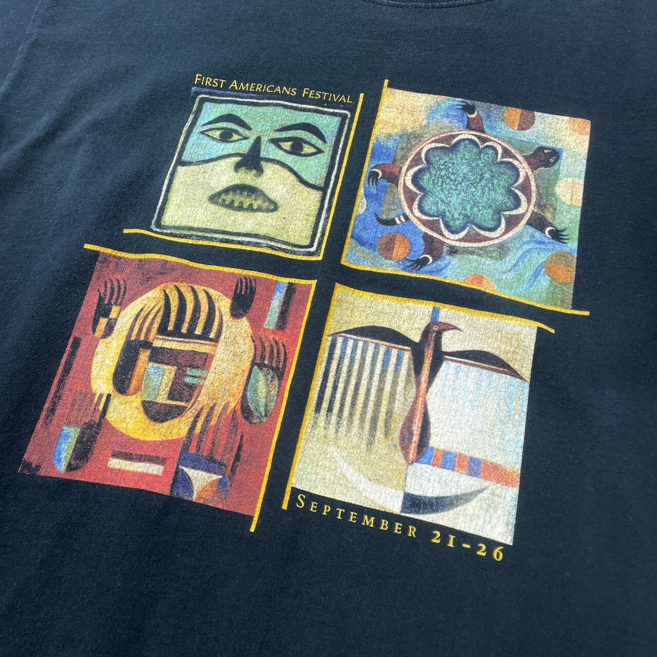 00年代 FIRST AMERICANS FESTIVAL ミュージアム アートプリント T 