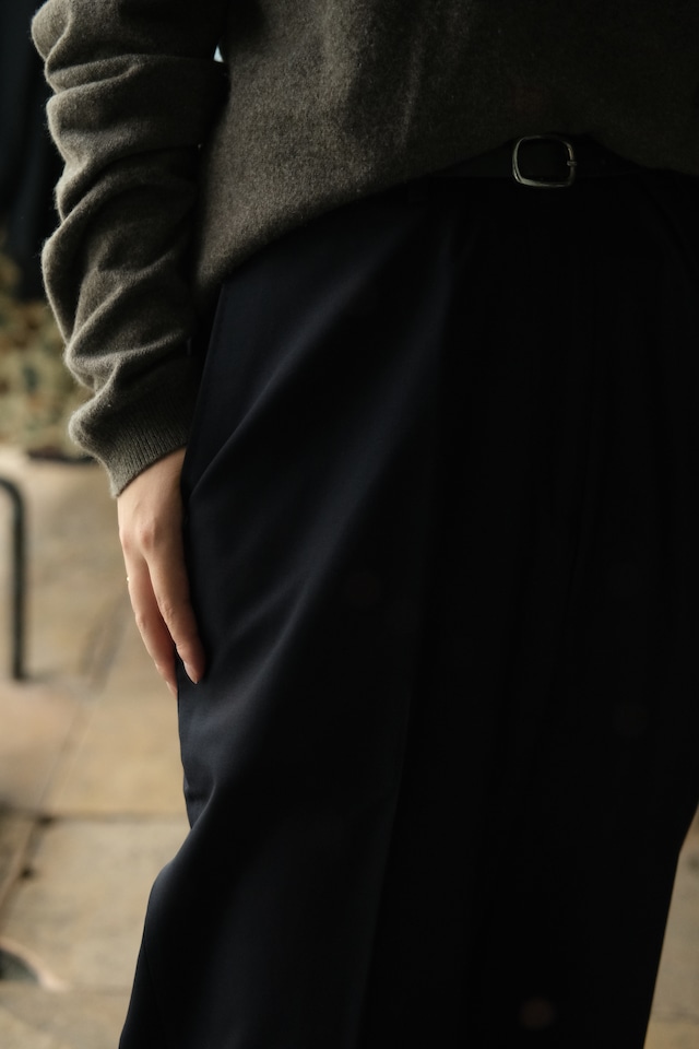 Utah/"BARONI" wool slack pants/navy