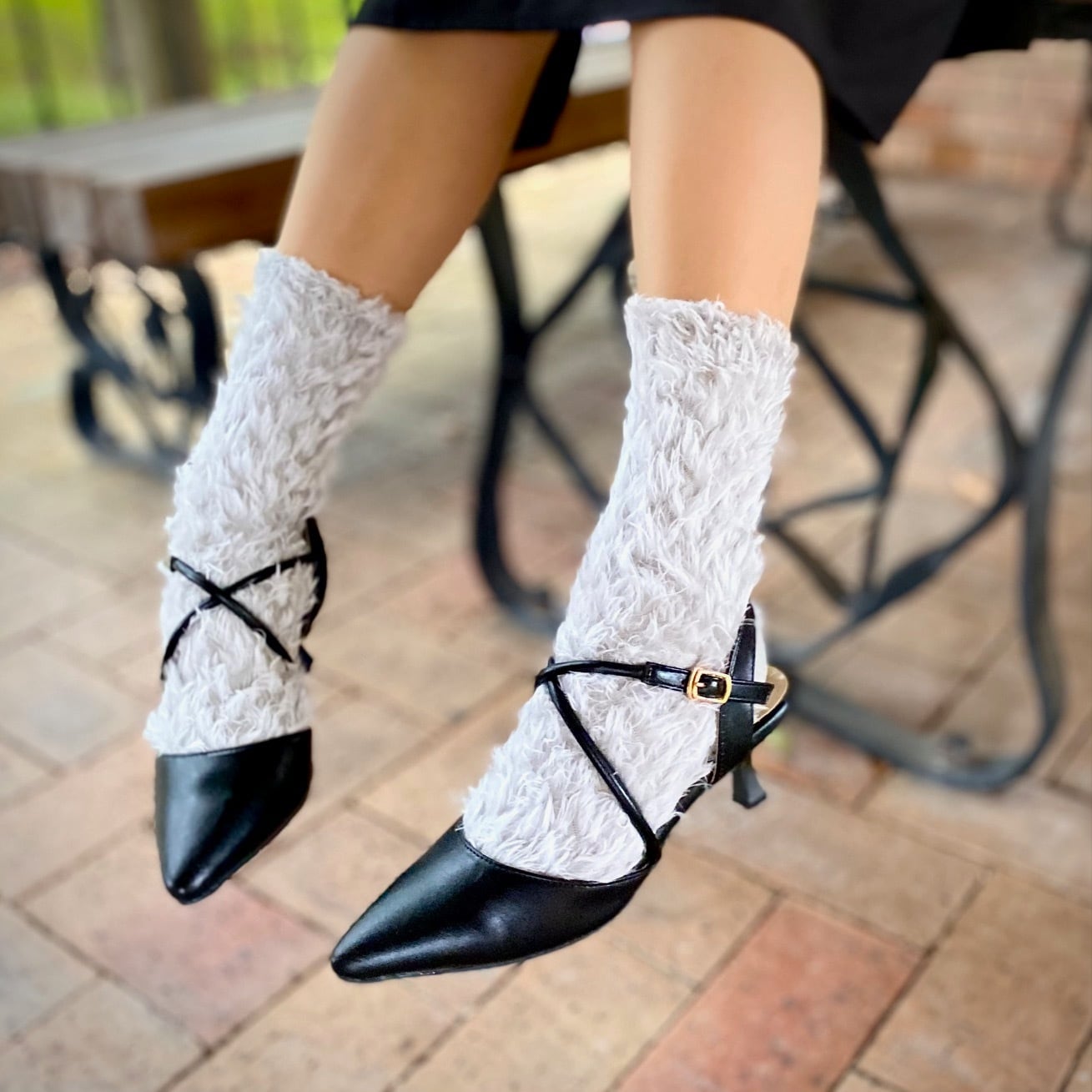 くつした様専門ページ フェイクファーリバーシブルソックス | 足属 ZOKZOK