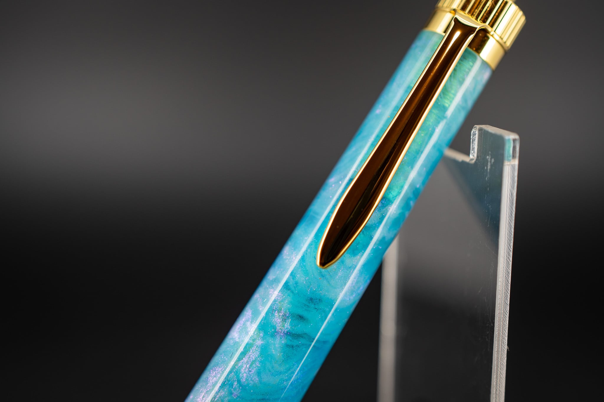 緻密な黄金の杢 】 マーブルウッド gold MP | 木軸ペン工房 金杢犀