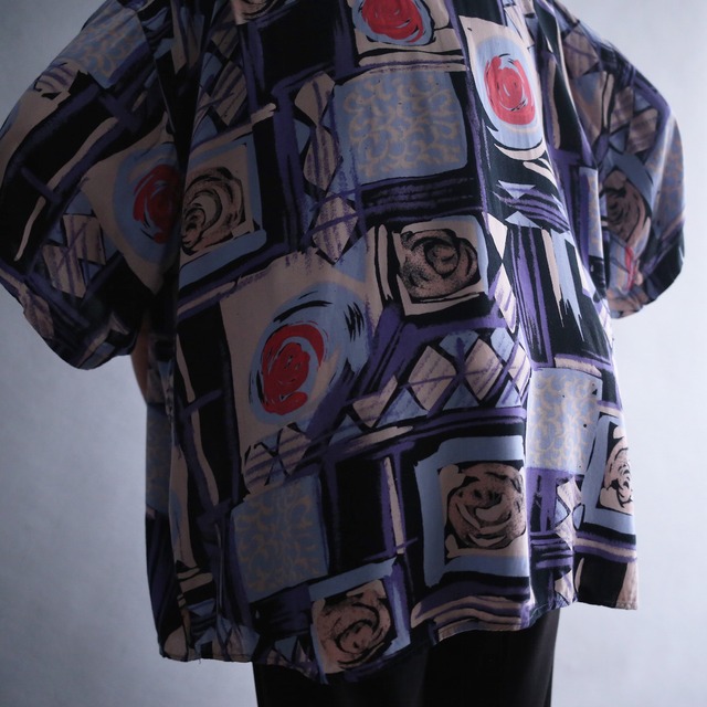 cold coloring art pattern box silhouette loose h/s shirt