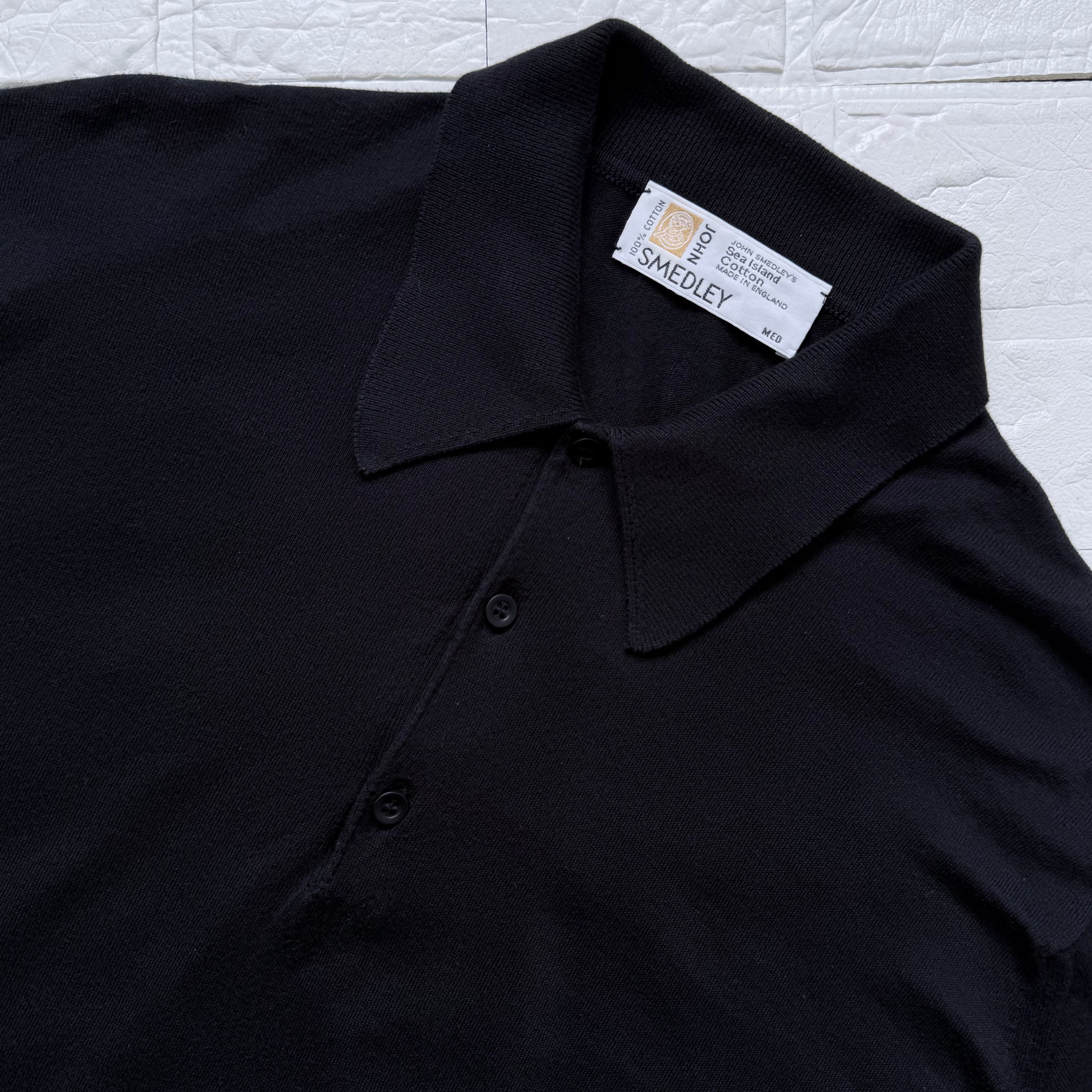 JOHN SMEDLEY 旧タグ シーアイランドコットン パネルボーダー 半袖