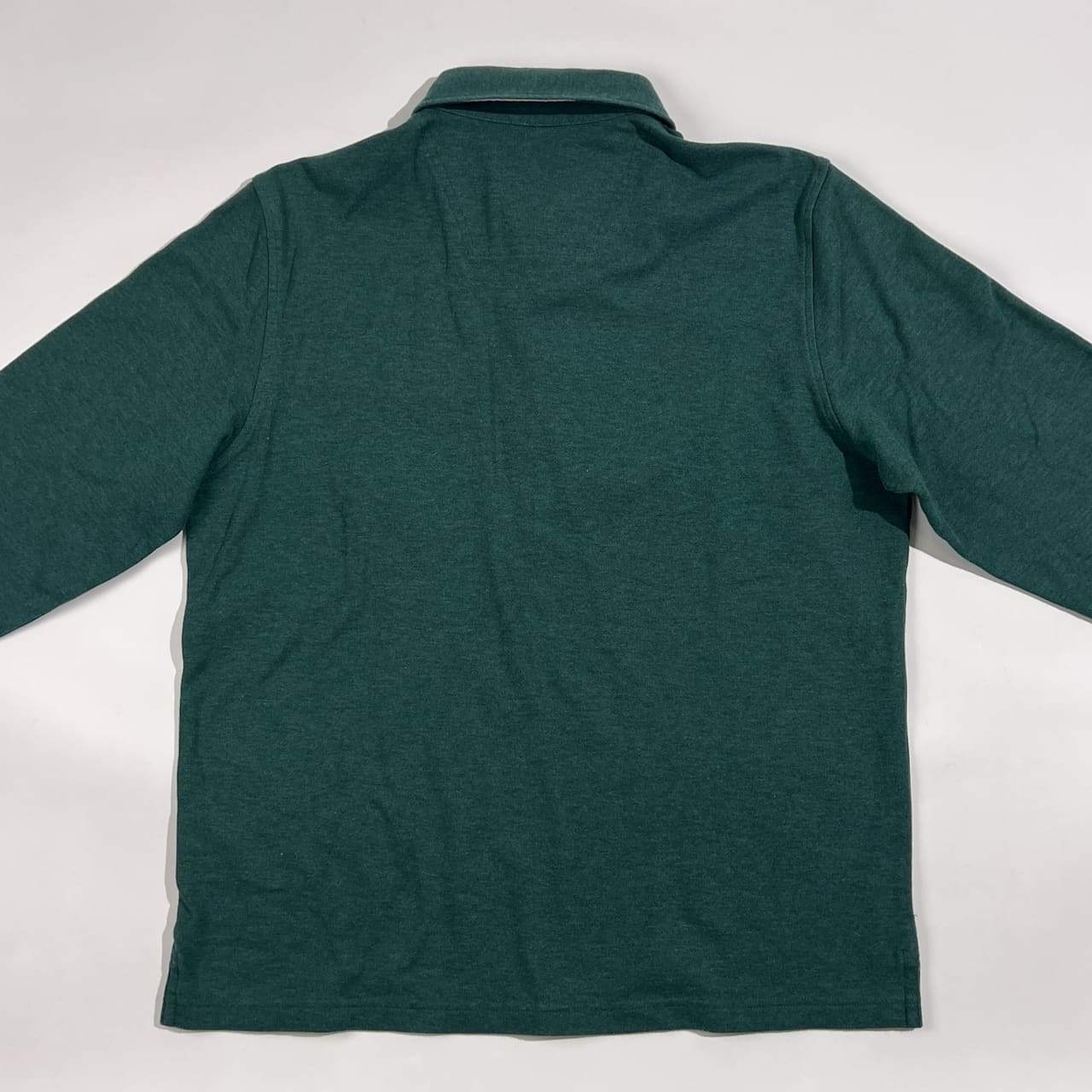 Crocodile クロコダイル 鹿の子 長袖 ポロシャツ L/ダークグリーン系 メンズ