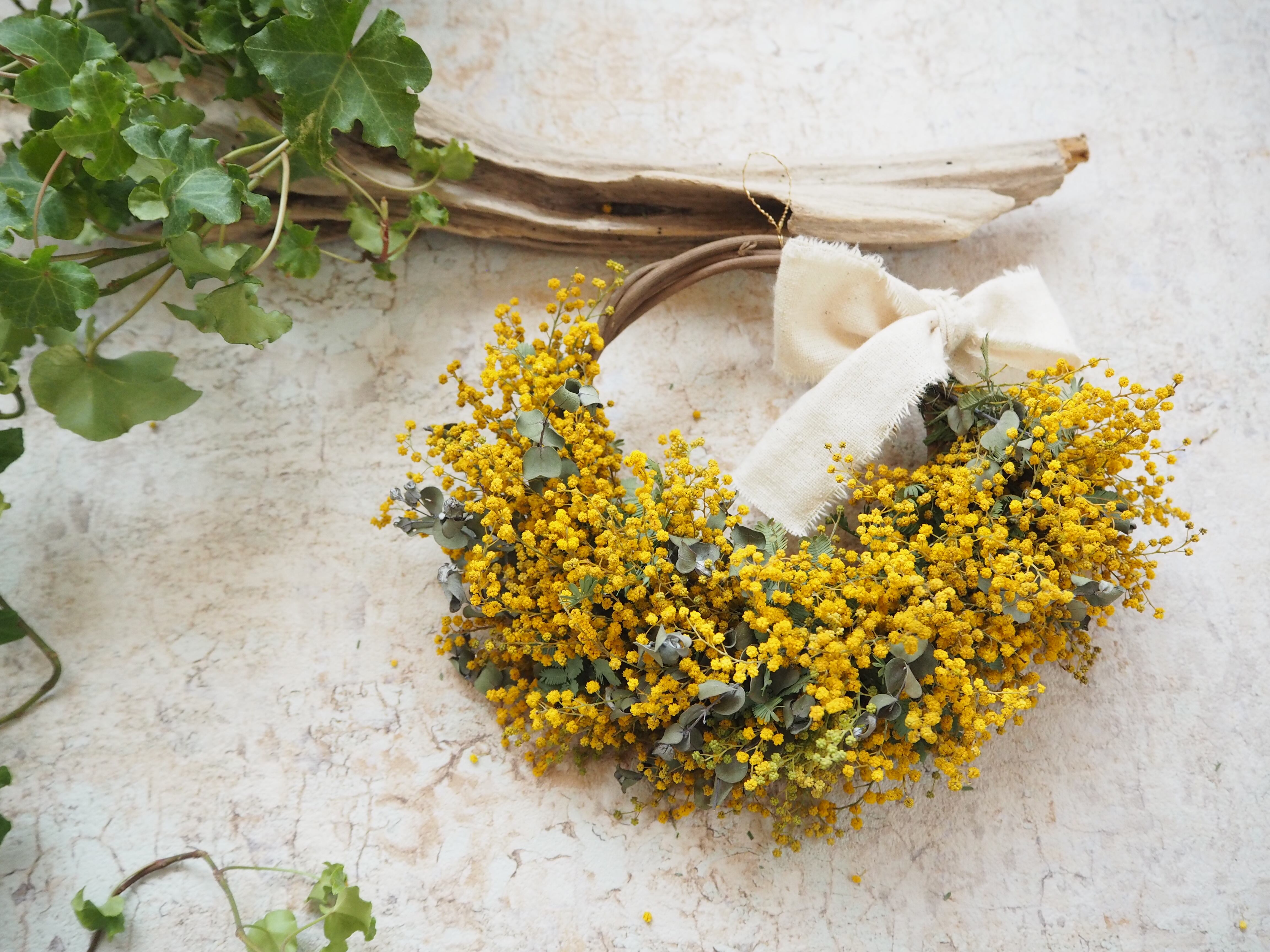 ひまわり＊様オーダー専用ページ ✿フレッシュミモザアカシアのリース