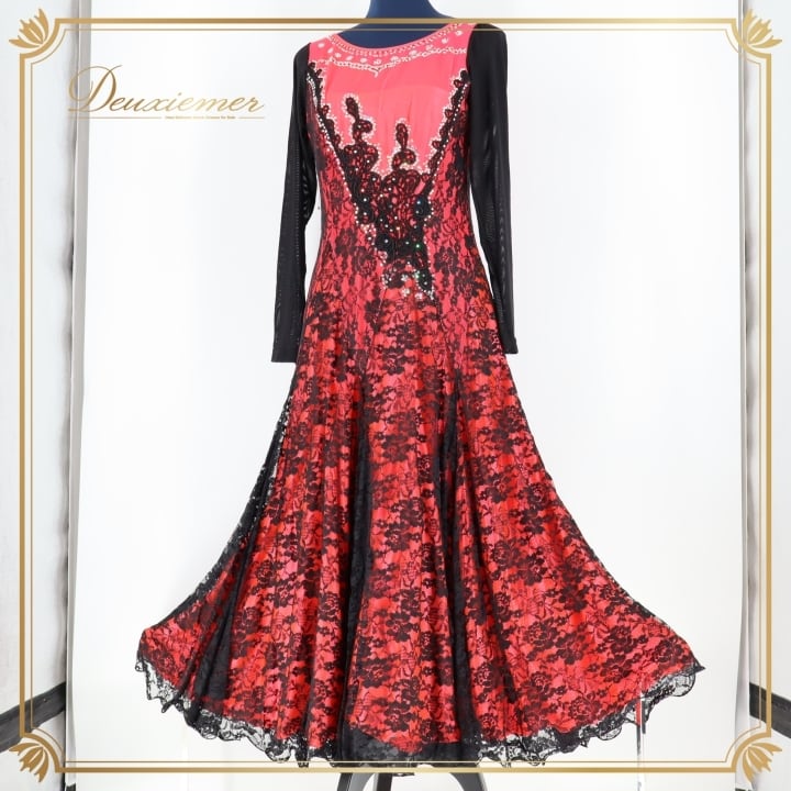 セキネ社交ダンスドレス B1651【セキネ】日本製☆M☆黄色/スワロ