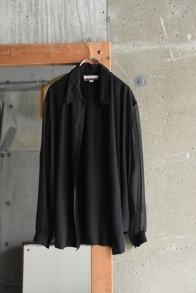 OK/80's Design sheer sleeve blouse.
