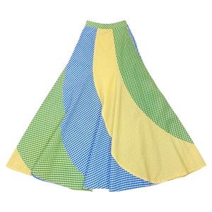 チェック柄ロングスカート