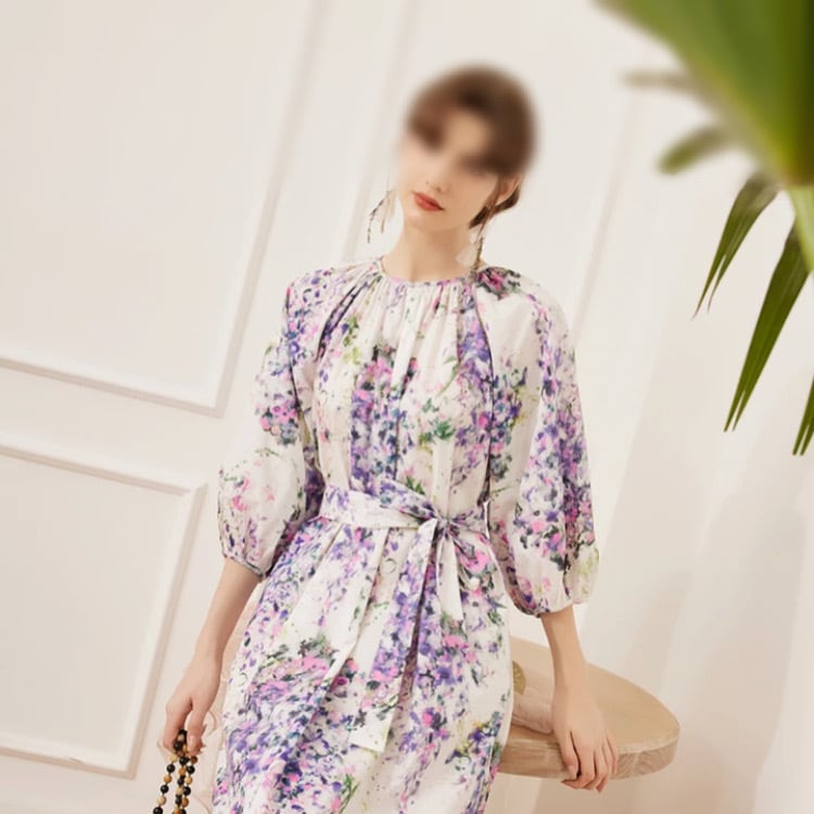 フローラルプリントコットンドレス3432