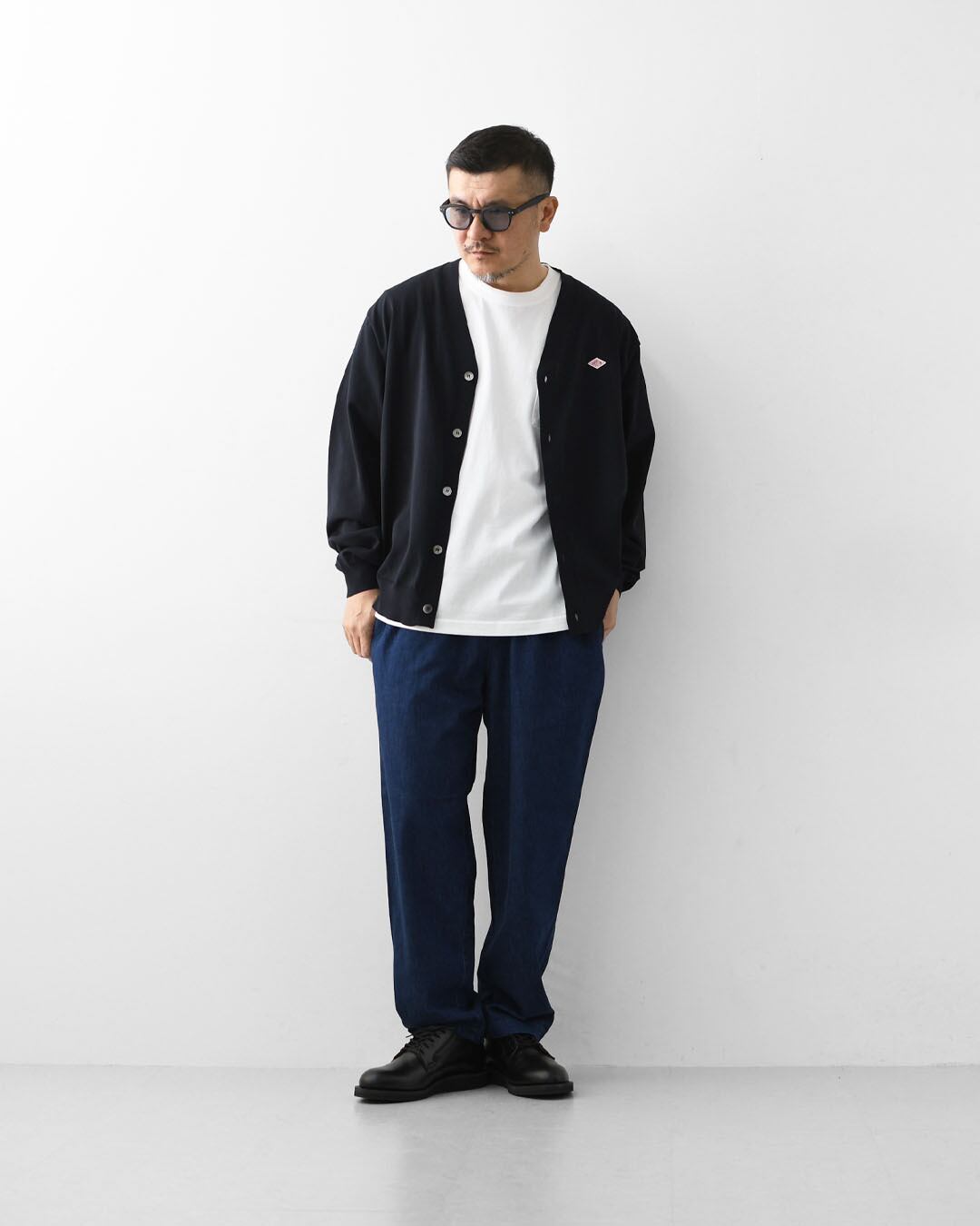 DANTON [ダントン] M Jersey Knit V-Neck Cardigan [DT-D0138YSD