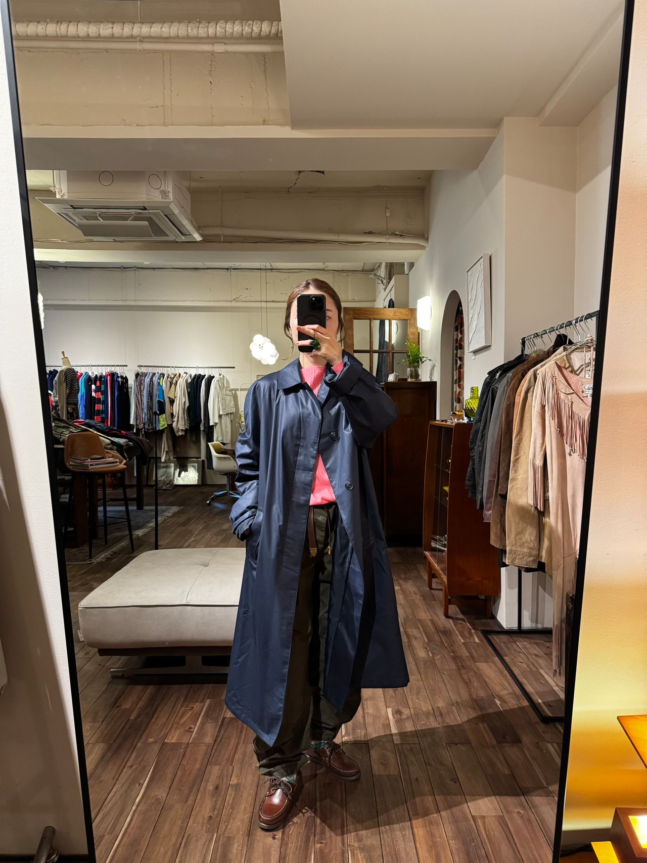 1970's-80's Vintage "ORATOP" Made in Finland Dark Navy Coat / フィンランド製ステンカラーコート