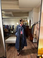 1970's-80's Vintage "ORATOP" Made in Finland Dark Navy Coat / フィンランド製ステンカラーコート