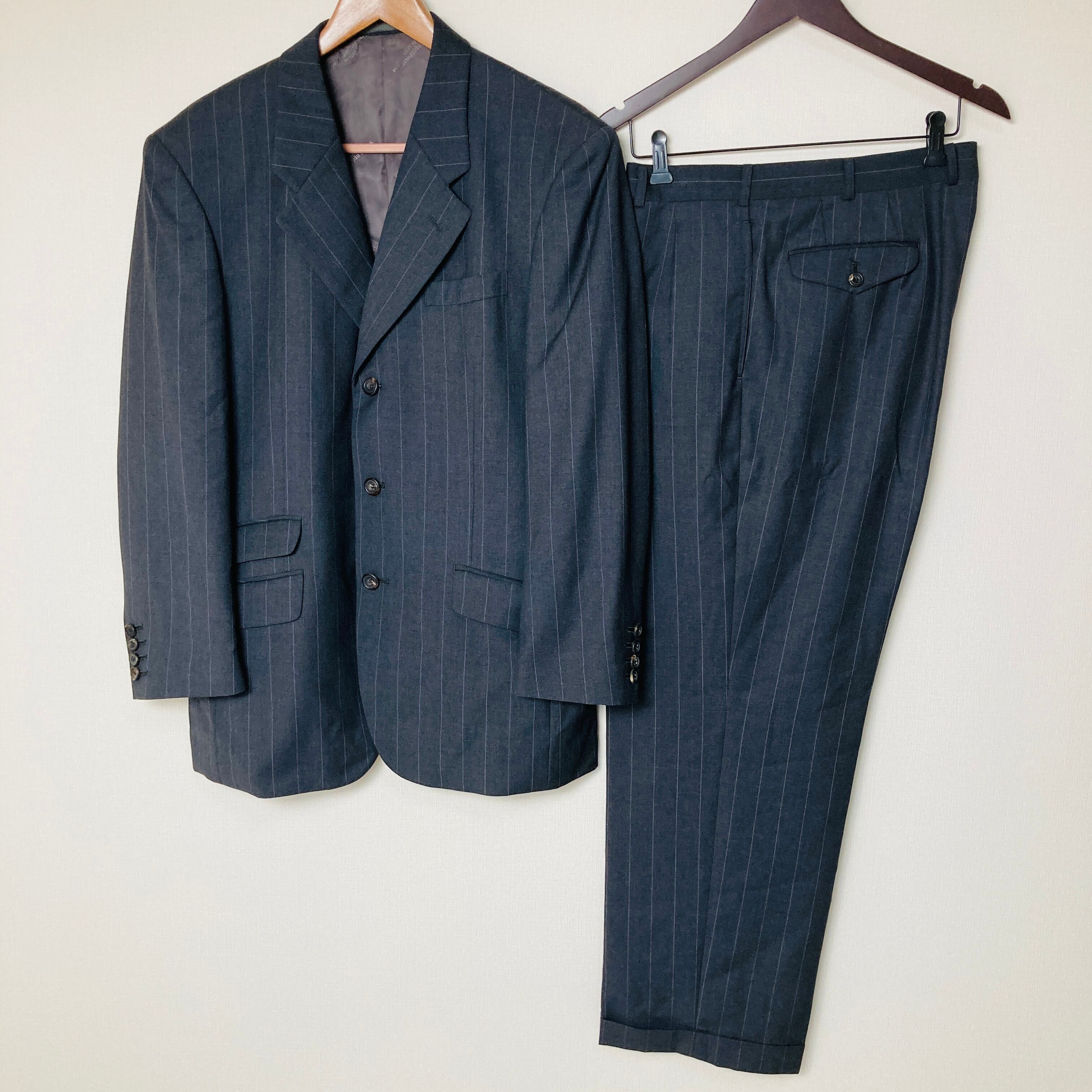 Used】Ermenegildo Zegna ストライプ イタリア製 ビジネススーツ 
