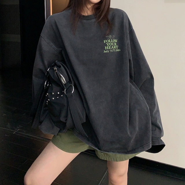 バックロゴヴィンテージライクルーズTシャツ 1col R02696