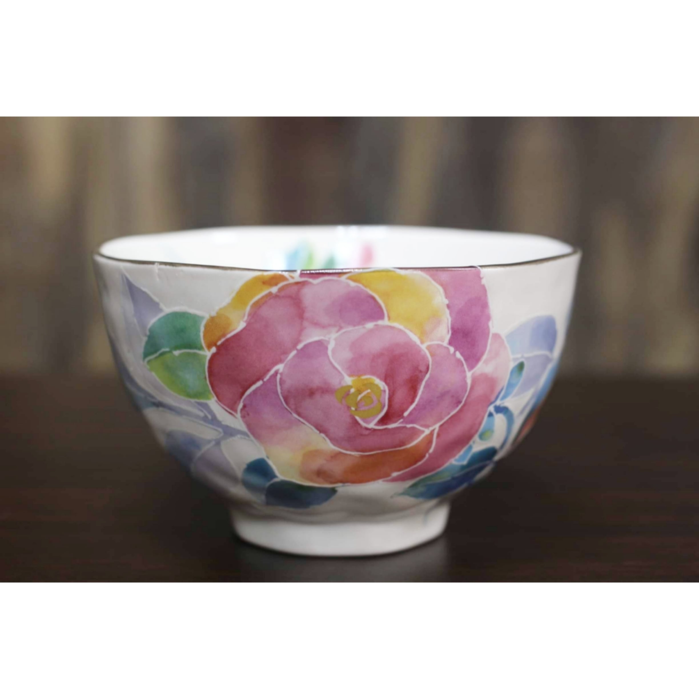 美濃焼陶器 お茶碗 花言葉/バラ/薔薇 【和雑貨屋 小物小町】 | 和雑貨