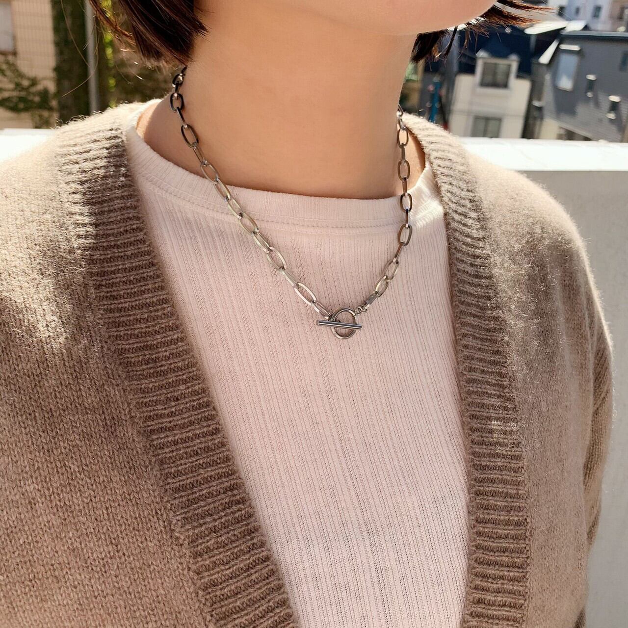 【SELECT】サージカルステンレスOval Chain Necklace