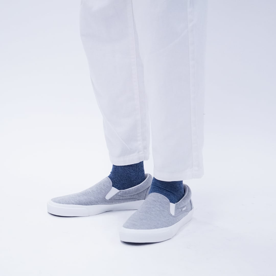 メンズ】MARIMO ほのん 片手で履ける2Way靴下 ブルー×デニム 111100-3