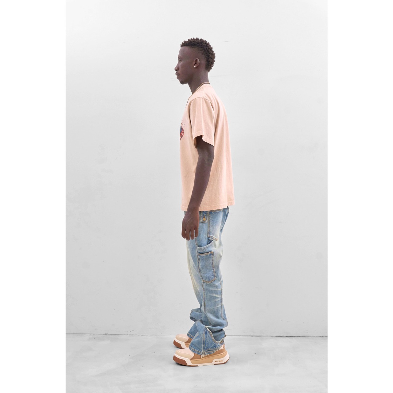 MLVINCE / troops s/s tee beige