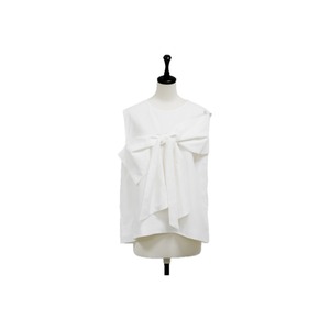 Big ribbon design sleeveless tops